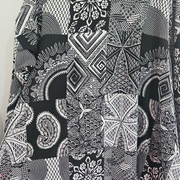 Womens Patchwork 100% Cotton One Size Swing Jacket Lagen Look Boho Artsy  READ - Picture 9 of 14